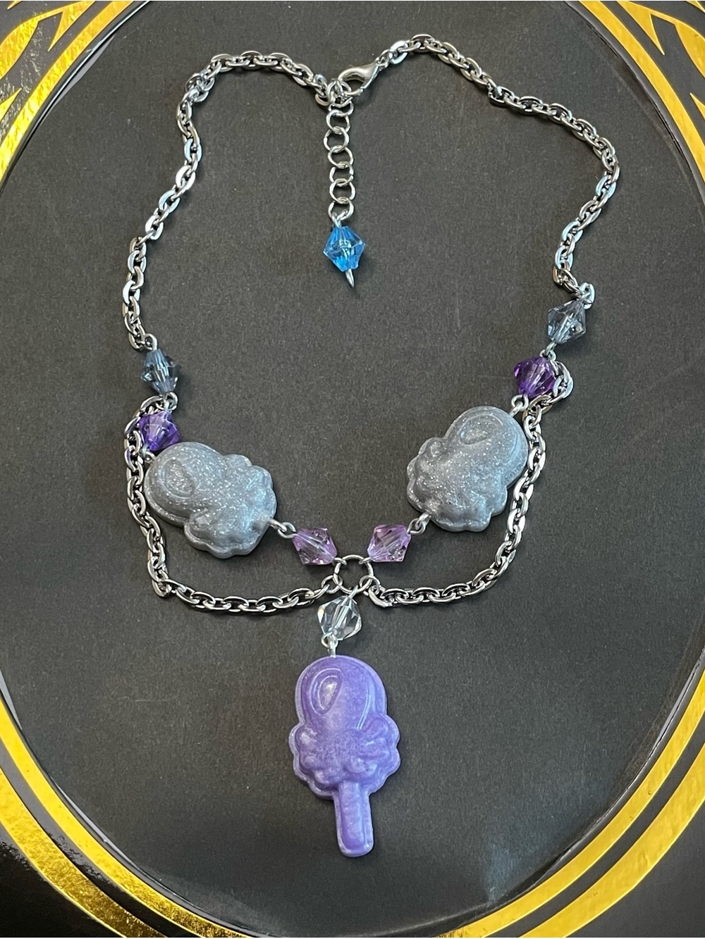 Twisted Wonderland Azul Ashengrotto Inspired Groovy Candy Choker Necklace